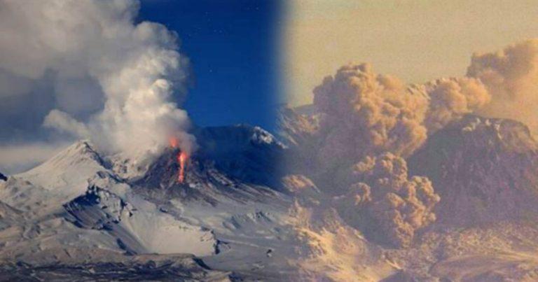 Russia Volcano Shiveluch: বরফ চিরে ফাটলো রাশিয়ার সক্রিয় আগ্নেয়গিরি	